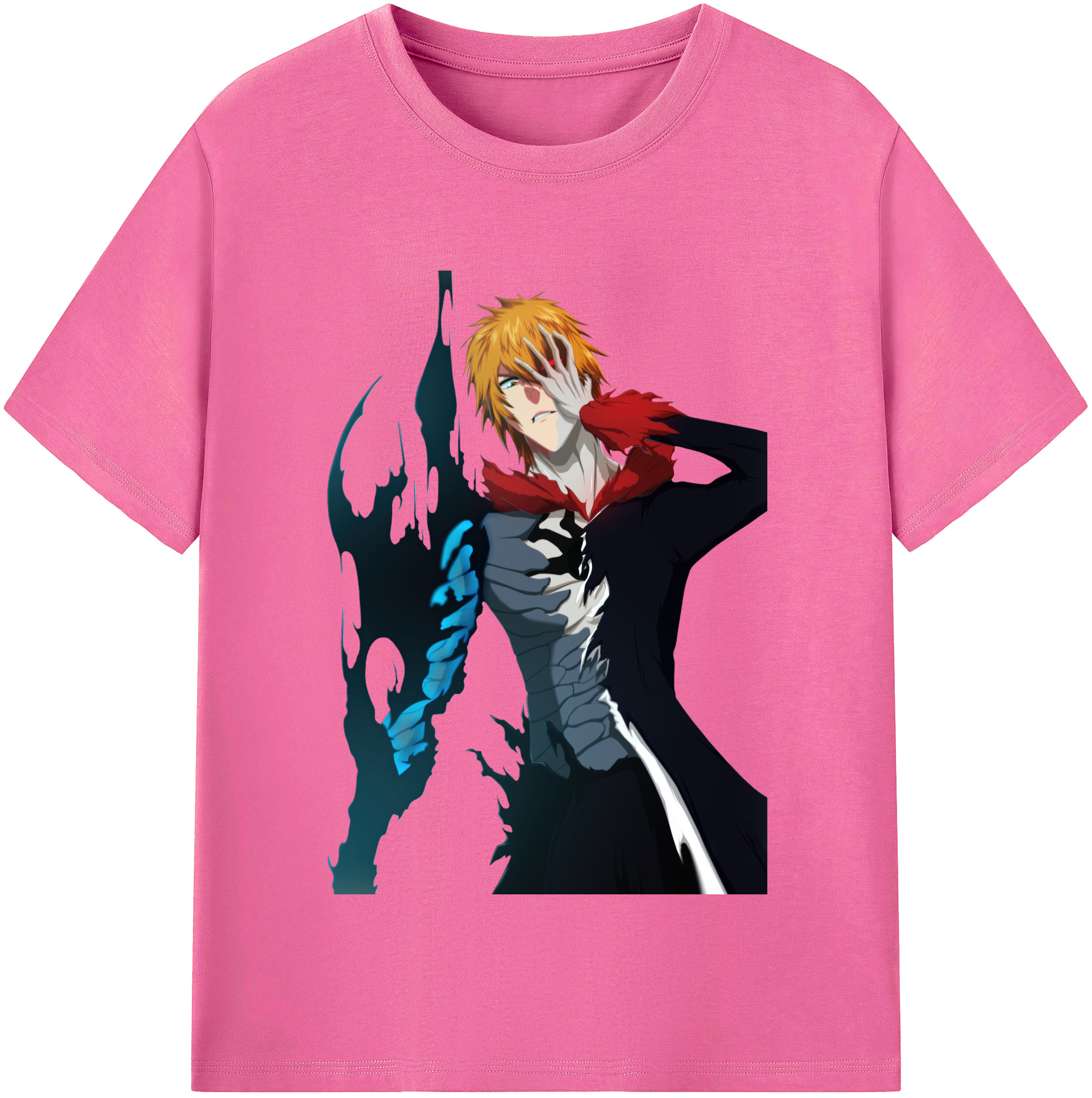 （画像用） ブリーチ 黒崎一護（くろさき いちご）BLEACH Kurosaki Ichigo レディースカジュアルプリントTシャツ（綿100％）